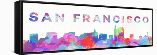 San Francisco Watercolor Skyline-Sd Graphics Studio-Framed Stretched Canvas