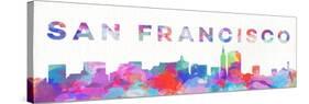 San Francisco Watercolor Skyline-Sd Graphics Studio-Stretched Canvas