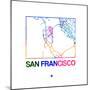 San Francisco Watercolor Street Map-NaxArt-Mounted Premium Giclee Print