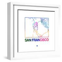 San Francisco Watercolor Street Map-NaxArt-Framed Art Print