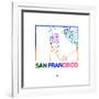 San Francisco Watercolor Street Map-NaxArt-Framed Premium Giclee Print