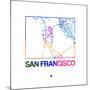 San Francisco Watercolor Street Map-NaxArt-Mounted Art Print