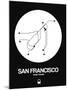 San Francisco White Subway Map-NaxArt-Mounted Art Print
