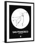 San Francisco White Subway Map-NaxArt-Framed Art Print