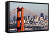 San Francisco with the Golden Gate Bridge-kropic-Framed Stretched Canvas