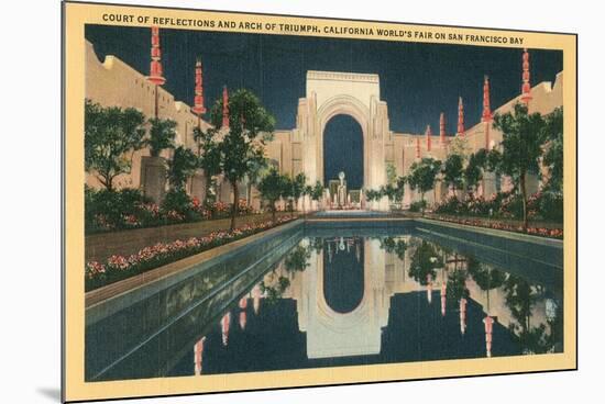 San Francisco World's Court of Reflections-null-Mounted Art Print