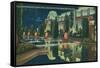 San Francisco World's Court of Reflections-null-Framed Stretched Canvas