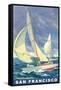 San Francisco Yacht Race-null-Framed Stretched Canvas