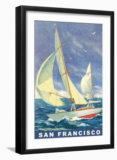 San Francisco Yacht Race-null-Framed Art Print