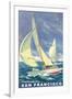 San Francisco Yacht Race-null-Framed Art Print