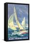 San Francisco Yacht Race-null-Framed Stretched Canvas