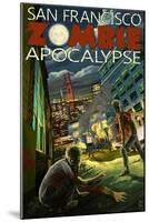 San Francisco Zombie Apocalypse-Lantern Press-Mounted Art Print