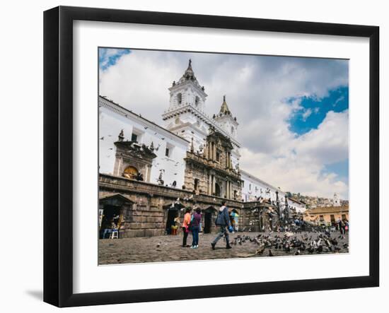 San Franscisco Church in Quito, Ecuador, South America-Alexandre Rotenberg-Framed Photographic Print