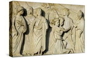 San Geminiano Freeing Emperor Jovian's Daughter from Demon-Agostino Di Duccio-Stretched Canvas