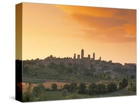 San Gimignano at Sunset, Siena Province, Tuscany, Italy, Europe-Sergio Pitamitz-Stretched Canvas