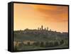 San Gimignano at Sunset, Siena Province, Tuscany, Italy, Europe-Sergio Pitamitz-Framed Stretched Canvas