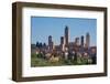 San Gimignano, Siena Province, Tuscany, Italy. The famous towers of the medieval town. The histo...-null-Framed Photographic Print