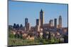 San Gimignano, Siena Province, Tuscany, Italy. The famous towers of the medieval town. The histo...-null-Mounted Photographic Print