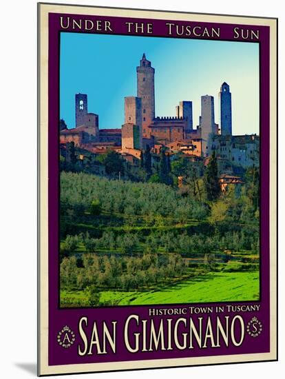 San Gimignano Tuscany 10-Anna Siena-Mounted Giclee Print