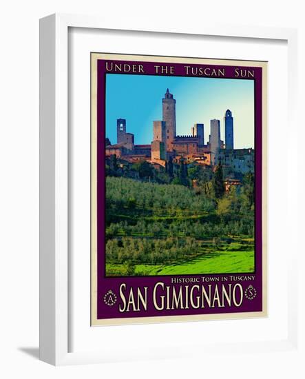 San Gimignano Tuscany 10-Anna Siena-Framed Premium Giclee Print