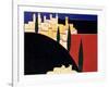 San Gimignano with Sheep, 1999-Eithne Donne-Framed Giclee Print