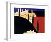 San Gimignano with Sheep, 1999-Eithne Donne-Framed Premium Giclee Print