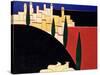 San Gimignano with Sheep, 1999-Eithne Donne-Stretched Canvas