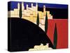 San Gimignano with Sheep, 1999-Eithne Donne-Stretched Canvas