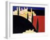 San Gimignano with Sheep, 1999-Eithne Donne-Framed Giclee Print