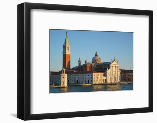 San Giorgio Basilica and island seen from the ferry, Venice Lagoon, Venice, Italy-Carlo Morucchio-Framed Photographic Print