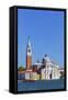 San Giorgio Maggiore and Campanile, Viewed from Calle Vallaresso, San Marco, Venice, Veneto, Italy.-Cahir Davitt-Framed Stretched Canvas
