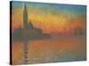 San Giorgio Maggiore at Dusk, 1908-Claude Monet-Stretched Canvas