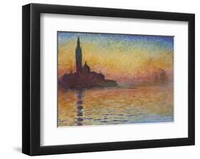 San Giorgio Maggiore at Dusk, 1908-Claude Monet-Framed Giclee Print