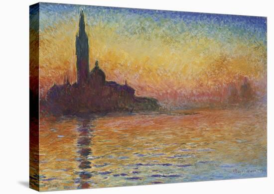 San Giorgio Maggiore at Dusk, 1908-Claude Monet-Stretched Canvas