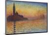 San Giorgio Maggiore at Dusk, 1908-Claude Monet-Mounted Art Print