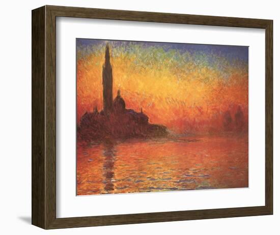 San Giorgio Maggiore by Twilight, c.1908-Claude Monet-Framed Art Print