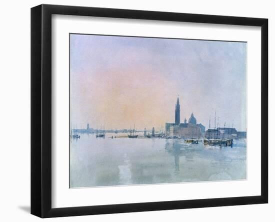 San Giorgio Maggiore from the Dogana, 1819-J. M. W. Turner-Framed Premium Giclee Print