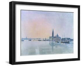 San Giorgio Maggiore from the Dogana, 1819-J. M. W. Turner-Framed Premium Giclee Print