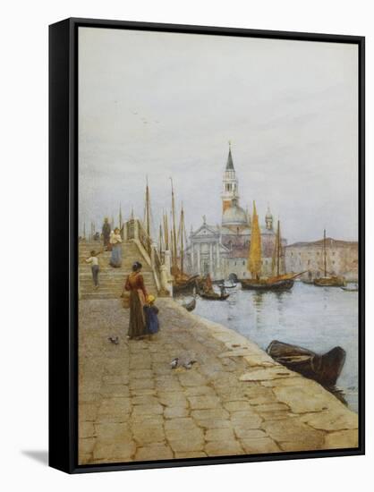 San Giorgio Maggiore from the Zattere, Venice-Helen Allingham-Framed Stretched Canvas