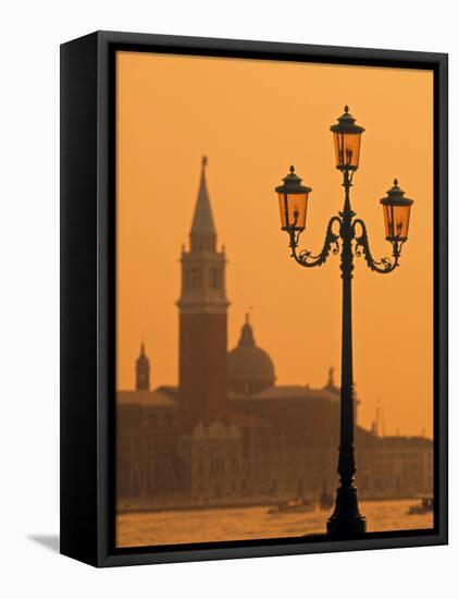 San Giorgio Maggiore, Grand Canal at Sunset, Venice, Italy-Jon Arnold-Framed Stretched Canvas