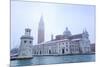 San Giorgio Maggiore in the mist on a cold winter morning after snow, Venice, UNESCO World Heritage-Eleanor Scriven-Mounted Photographic Print