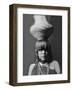 San Ildefonso Girl with Jar-Edward S^ Curtis-Framed Giclee Print