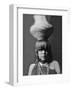 San Ildefonso Girl with Jar-Edward S^ Curtis-Framed Giclee Print