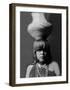 San Ildefonso Girl with Jar-Edward S^ Curtis-Framed Giclee Print