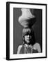 San Ildefonso Girl with Jar-Edward S^ Curtis-Framed Giclee Print