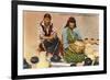 San Ildefonso Pottery Makers, New Mexico-null-Framed Art Print