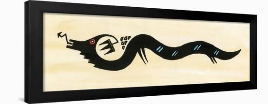 San Ildefonso Pueblo Horned Serpent of the Underworld, Avan Yu, New Mexico-null-Framed Giclee Print