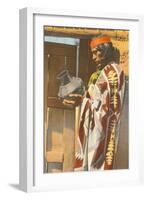 San Ildefonso Pueblo Potter, New Mexico-null-Framed Art Print