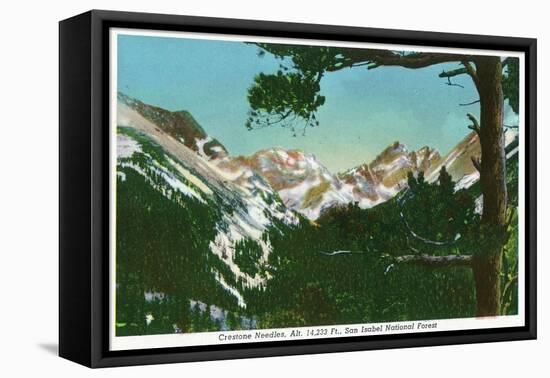 San Isabel National Forest, Colorado, View of the Crestone Needles-Lantern Press-Framed Stretched Canvas