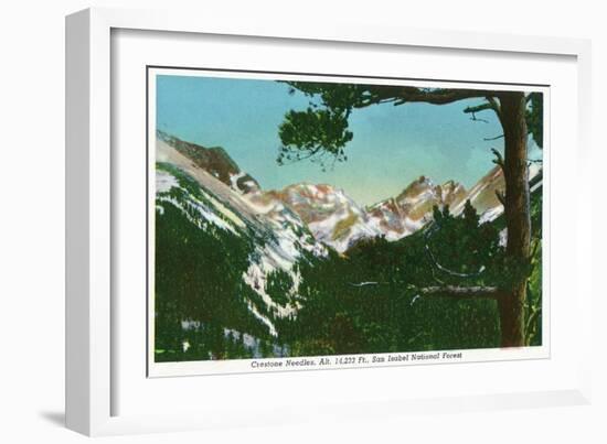 San Isabel National Forest, Colorado, View of the Crestone Needles-Lantern Press-Framed Art Print